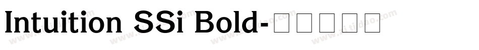 Intuition SSi Bold字体转换